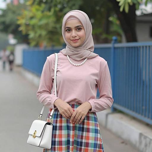 Young Woman in Pink Hijab Portrait