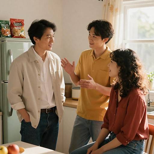 Casual Kitchen Moment with Friends