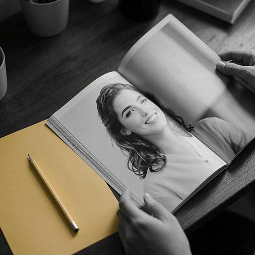 Cozy Black-and-White Magazine Scene