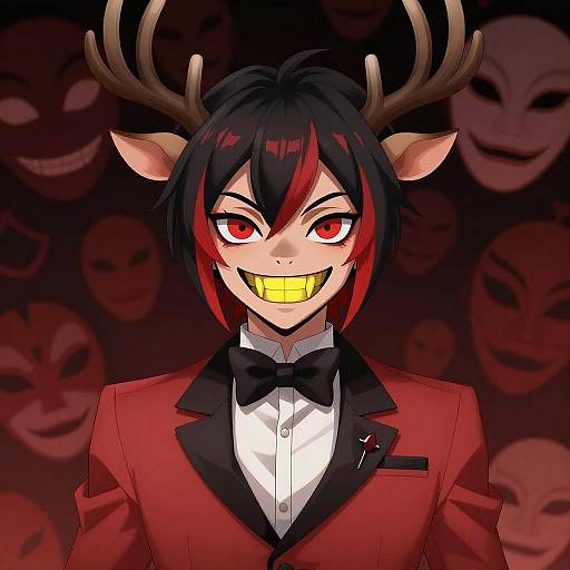 Demon Boy Character in Anime Style