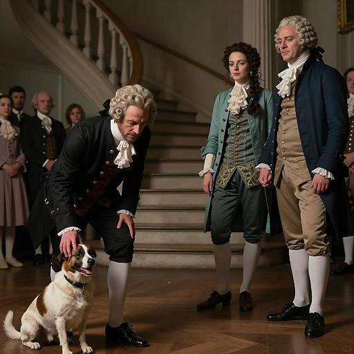 18th Century Aristocrats Dramatic Scene