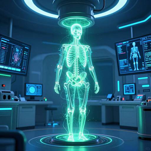 Futuristic X-Ray Cyberpunk Lab