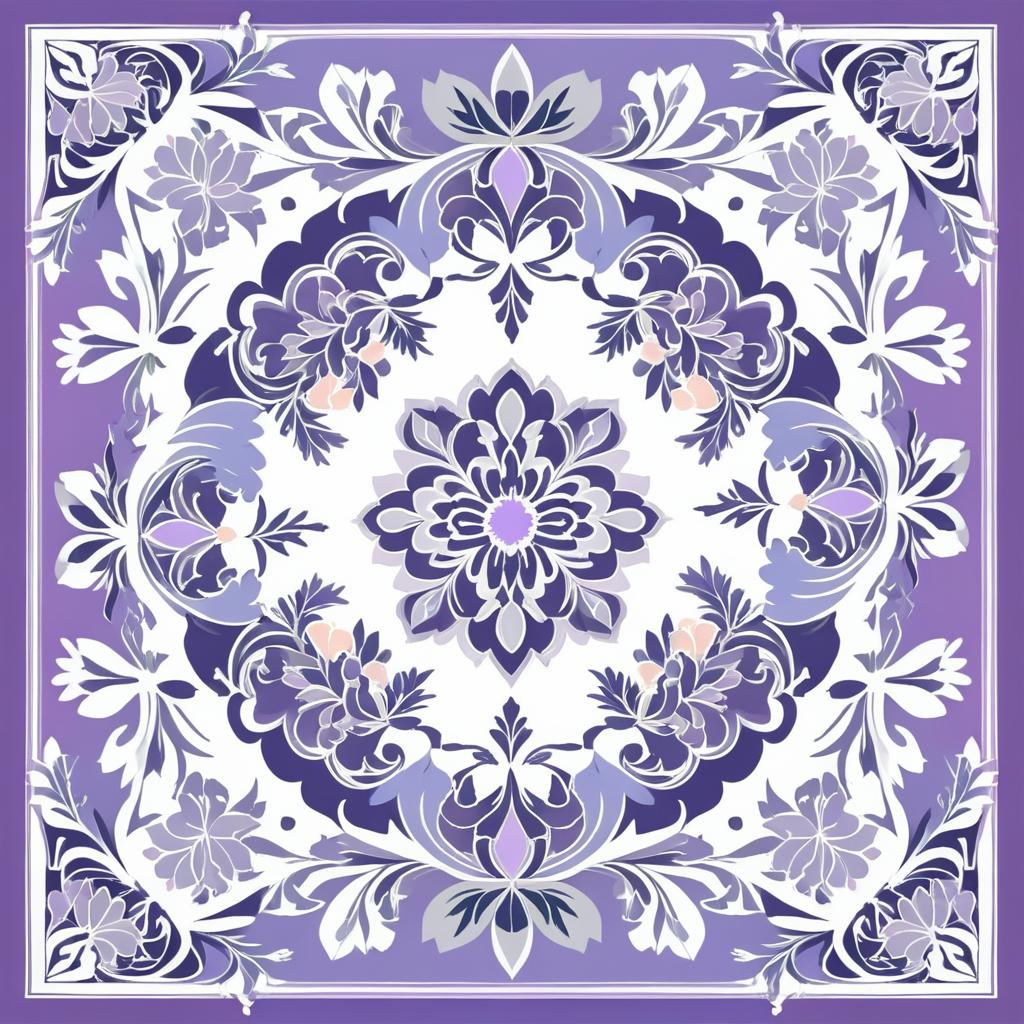 Elegant Floral Scarf Pattern Design