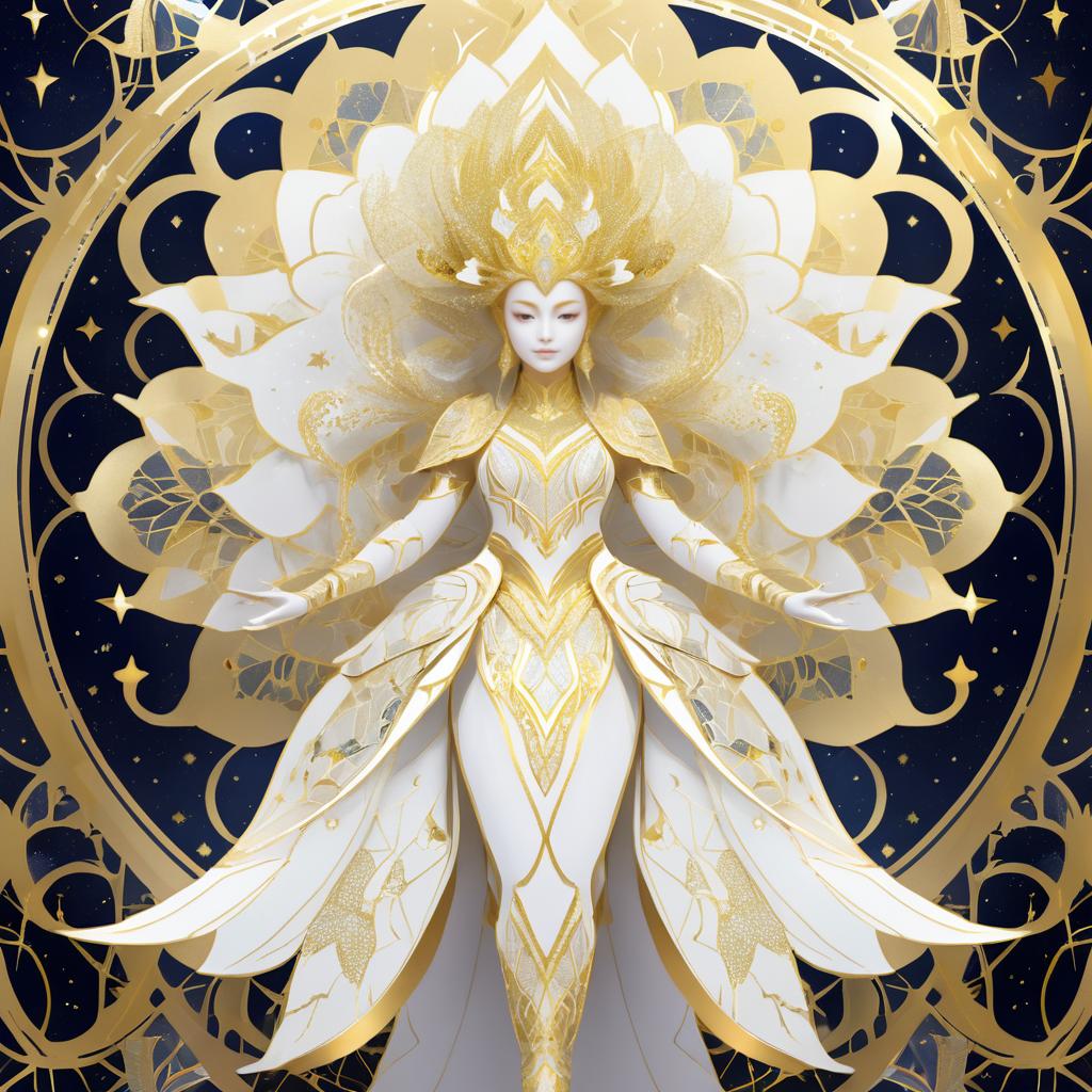 Celestial Being with Exotic Golden Scales