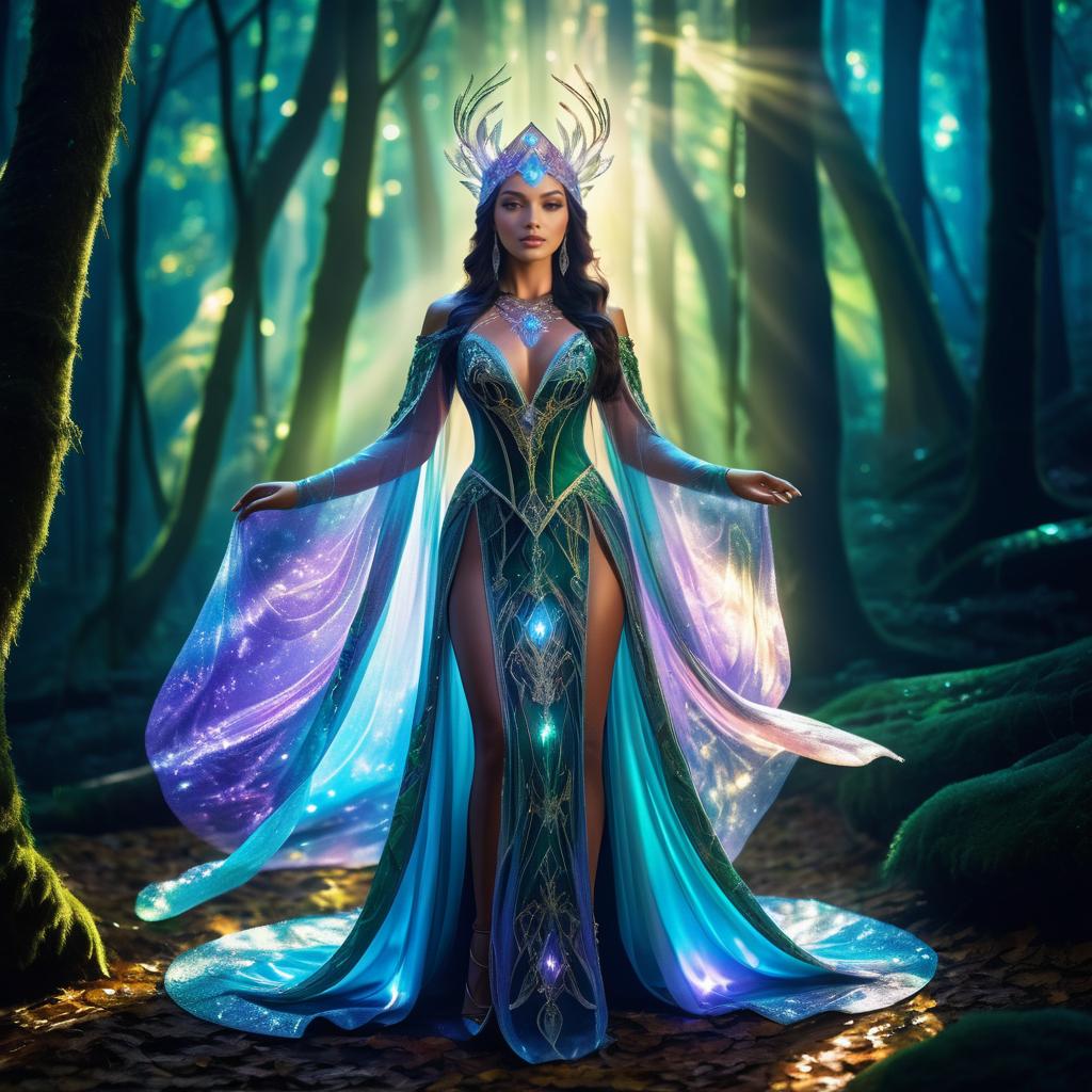 Enigmatic Mystic Oracle in Enchanting Forest