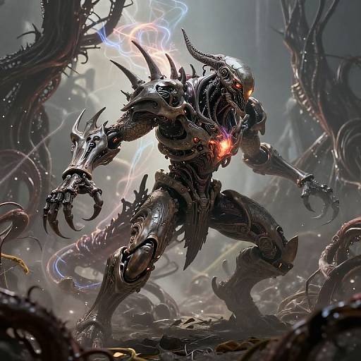 Abathur in Biomechanical Sci-Fi Scene