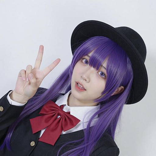 Artistic Nude Portrait with Purple Hair