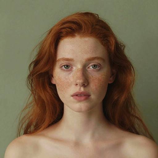 Modigliani-Inspired Redhead Portrait