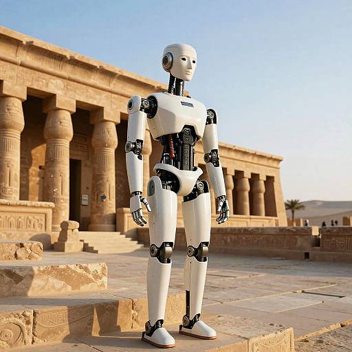 Introspective Robot at Hatshepsut Temple