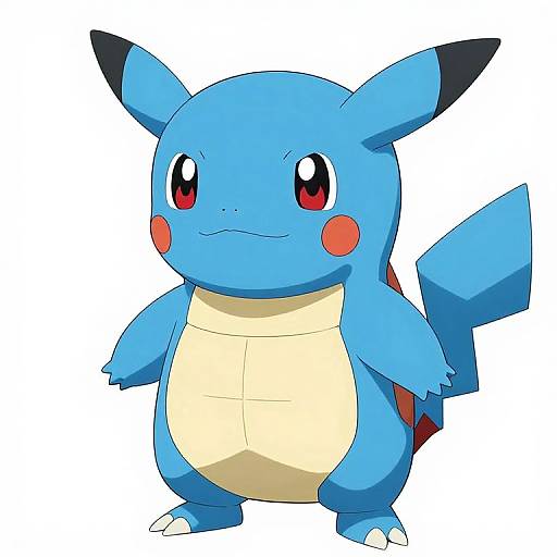 Blue Pokemon in Hoodie with Red Eye