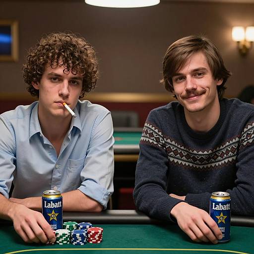 Intense Poker Game with Friends