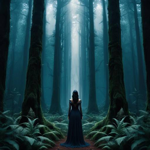 Mystical Forest Woman with Dark Hair