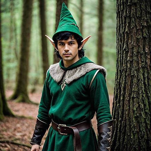 Male Elf in Forest Costume