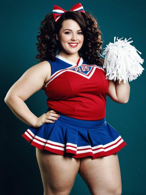 Plus Size Cheerleader Portrait