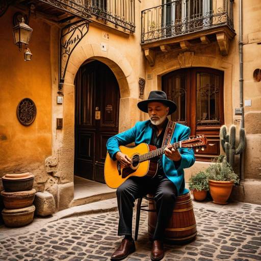 Musician Capturing Parisian Southwestern Vibes Musician Capturing Parisian Southwestern Vibes