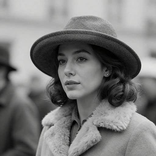 Elegant Woman in Vintage Style