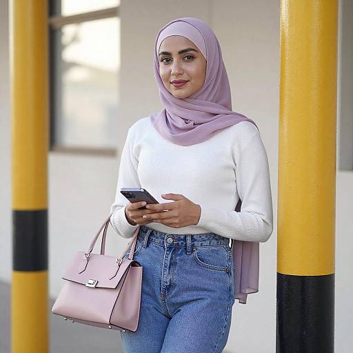 Young Woman with Hijab Indoors