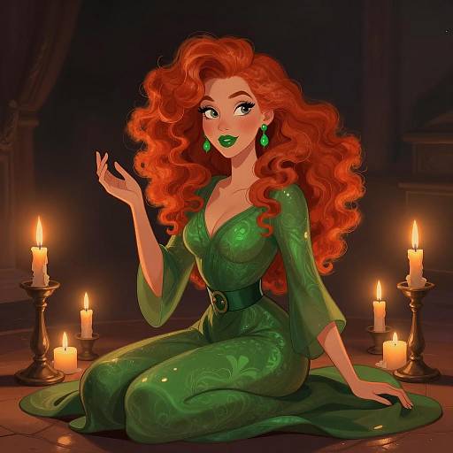 Fantasy Caricature of a Graceful Woman