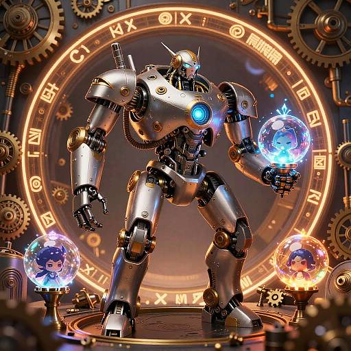 Steampunk Robot Assembling Fantasy Avatars