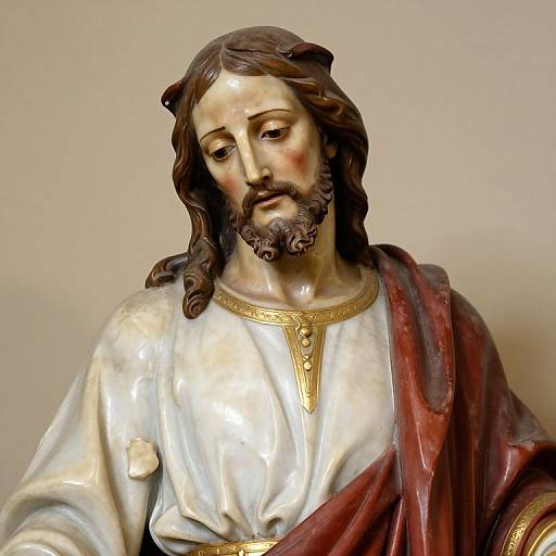 Detailed Resurrected Christ Statue Close-Up