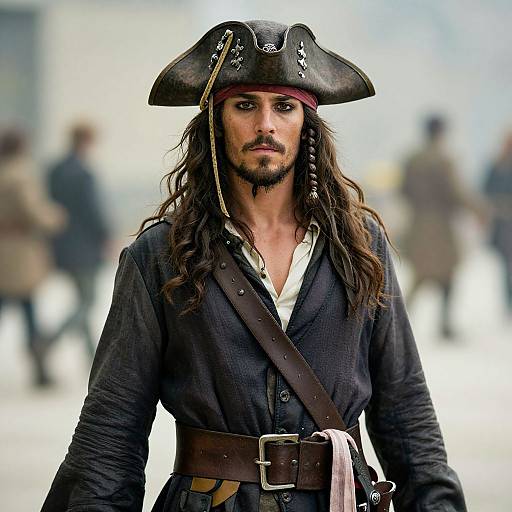 Realistic Portrait of Ruthless Pirate