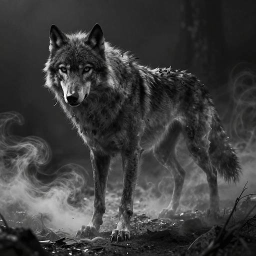 Haunted Translucent Ghost Wolf