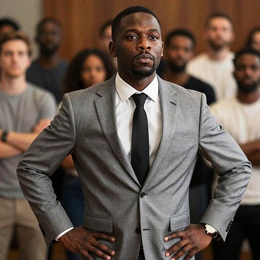 Confident Black Man in Stylish Suit