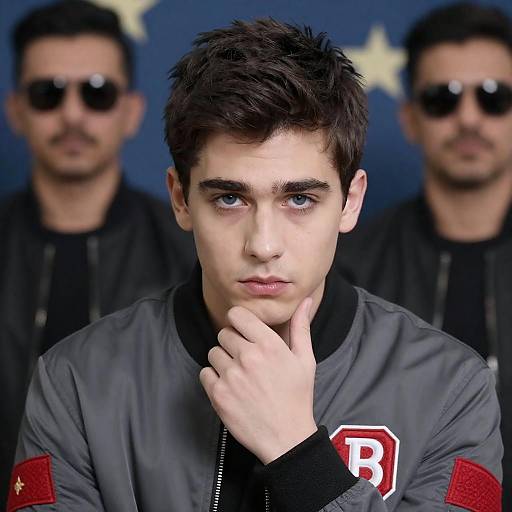 Youthful Determination Against a Starry Backdrop