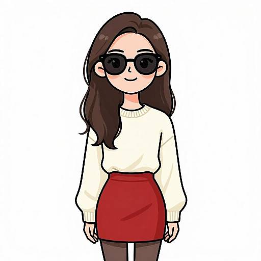 Smiling Woman in Casual Chic Outfit