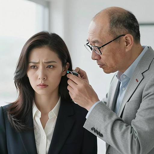 Intimate Moment Between Two Professionals