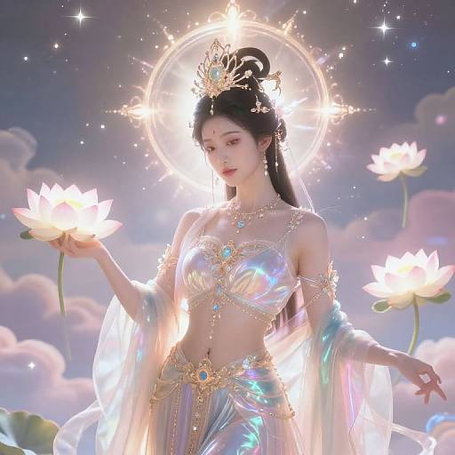 Lalita Goddess with Ethereal Light