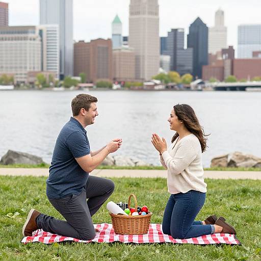 Spring Picnic Proposal in Plymouth