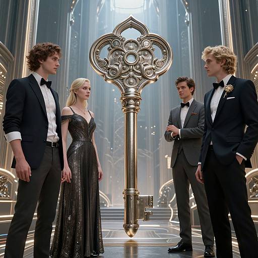 Retrofuturistic Cinematic Key Shot