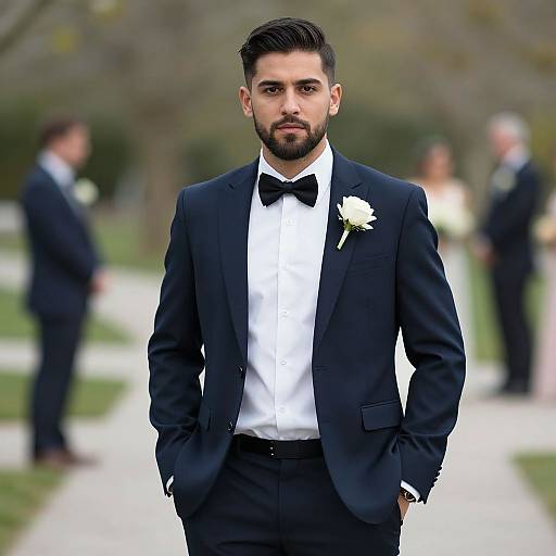 Elegant Groom in Formal Wedding Attire