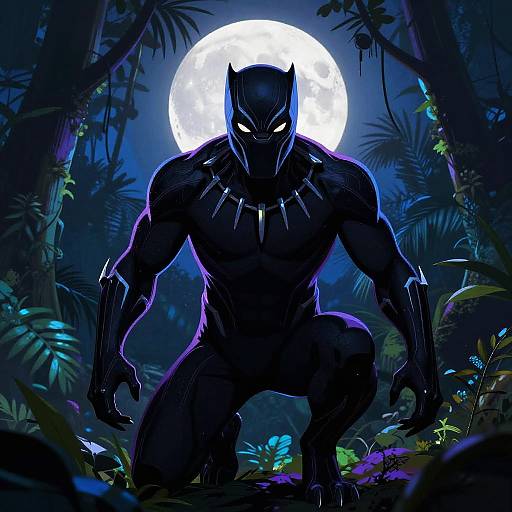 Enigmatic Luminescent Black Panther