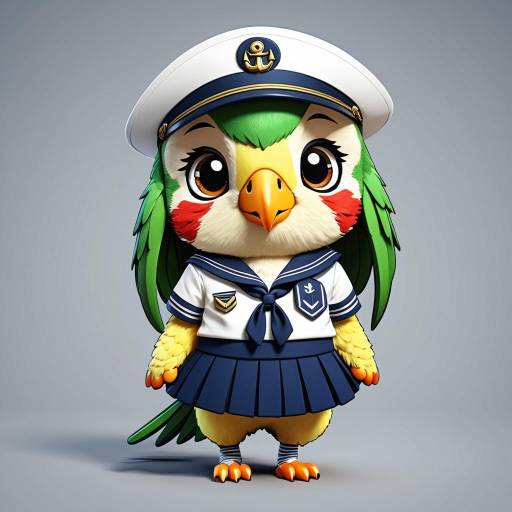 Chibi Parrot in Sailor Uniform