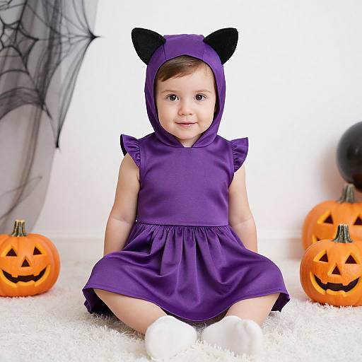 Halloween Purple Cat Costume