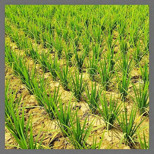 Vibrant Green Rice Field Photograph