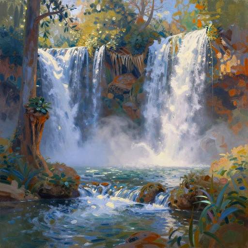 Mystical Limestone Cavern at Dawn