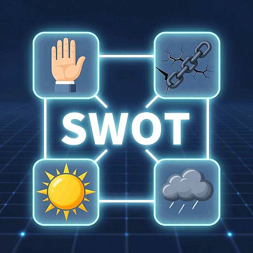 Abstract SWOT Elements with Symbols
