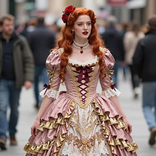 Victorian Elegance in a Bustling Street