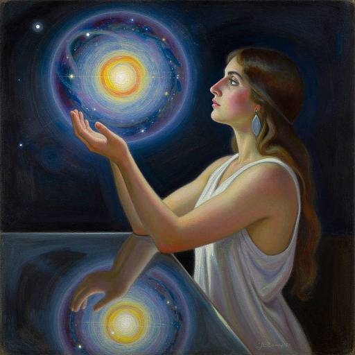 Shaman Woman Holding Cosmic Universe