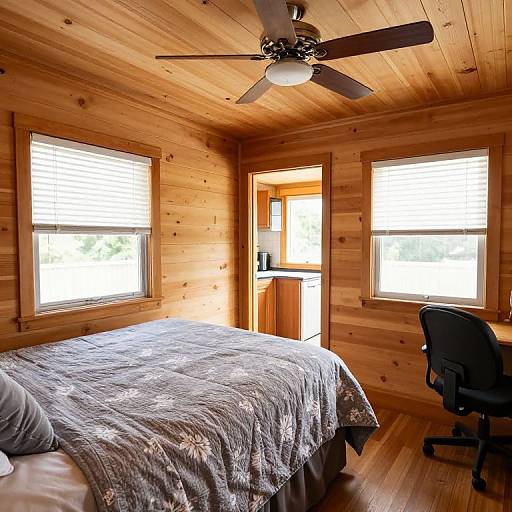 Cozy Wooden Cabin Interior Scene