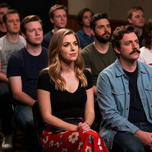 Crowded Theater Scene with Cast of Characters