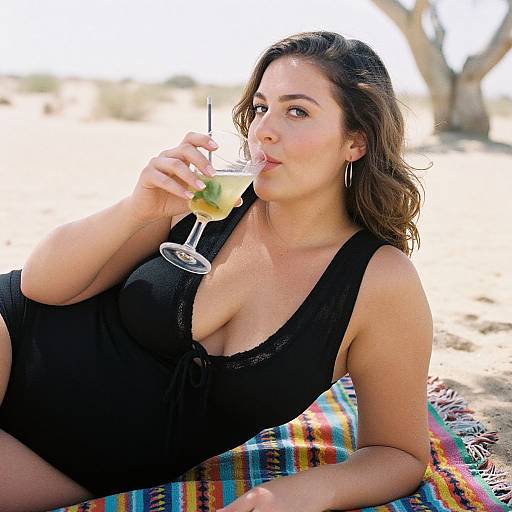 Plus-Size Woman Desert Picnic Vibe