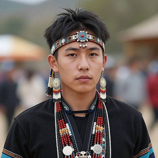 Indigenous Male in Tribal Costume