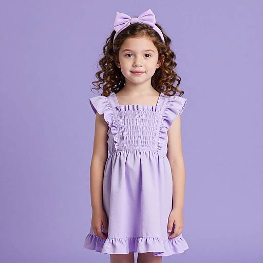 Young Girl in Lavender Dress