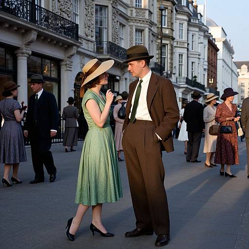 1930s Flirty Encounter on Oxford Street