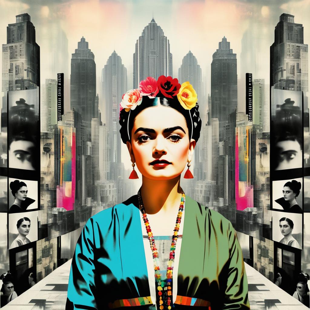 Frida Kahlo in a 1927 Metropolis Collage