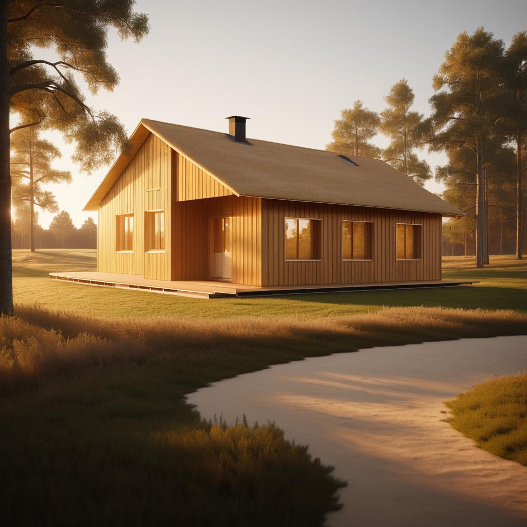 Minimalist Aalto-Inspired Farmhouse Render